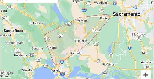 Vacaville, CA Map
