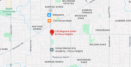 Citrus Heights, CA Map